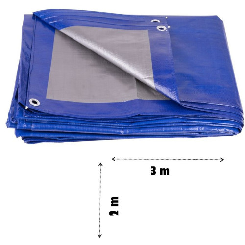 Zakrývacia Plachta Tarpaulin Profi 2x3 m, 140 g/m, zakrývacia, modrá, s okami