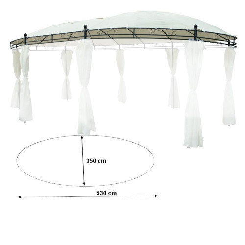 Strešná placht ana altánok OVAL 530x350 cm - Beige