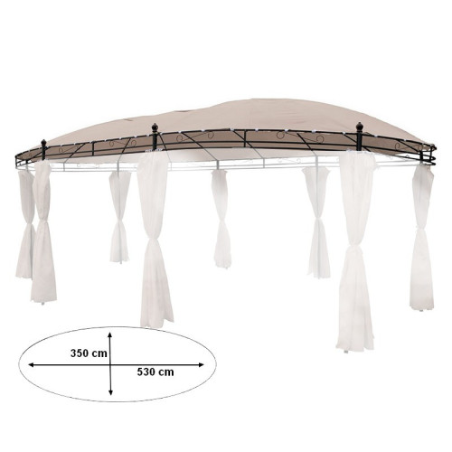 Strešná placht ana altánok OVAL 530x350 cm - TAUPE