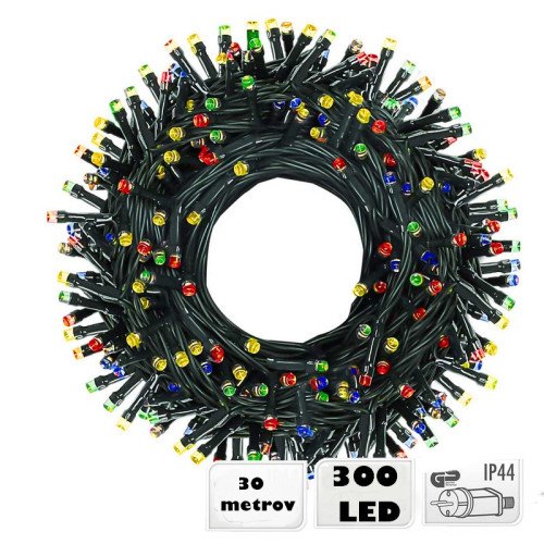 300 - LED svetelná reťaz color - 30 metrov