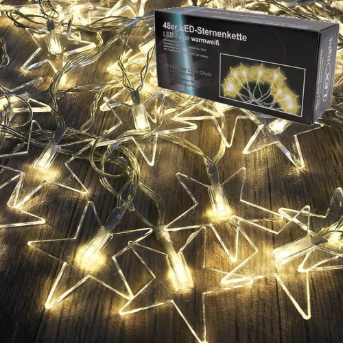 LED svetelná reťaz Hviezdy 48 LED