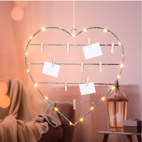 LED srdce na zavesenie 20 LED teplá biela