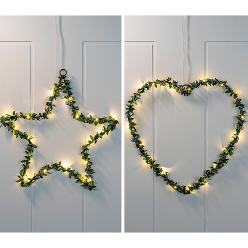 LED silueta Srdce a Hviezda 30x30 cm