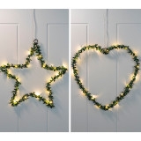 LED silueta Srdce a Hviezda 30x30 cm