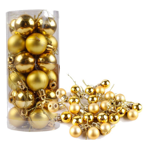 Vianočné Gule set 24 ks ø 2cm - Zlaté