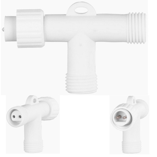 Konektor MULTI CONNECT C53, T-kus, biely, na vetvenie reťaze, exteriér