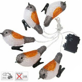 LED reťaz BIRD  25x LED IP44 3xAA, osvetlenie 5 vtáčikov