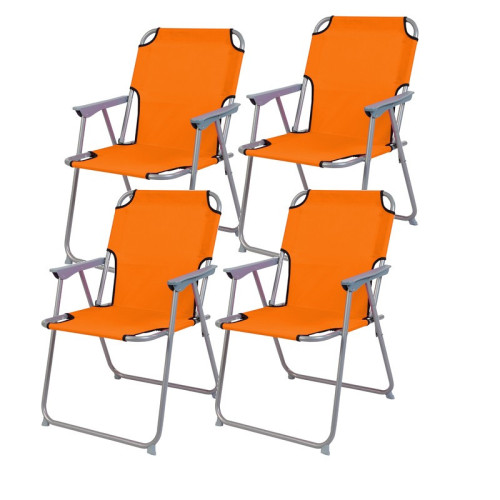 Kempingové kreslo OXFORD - Orange 4 ks