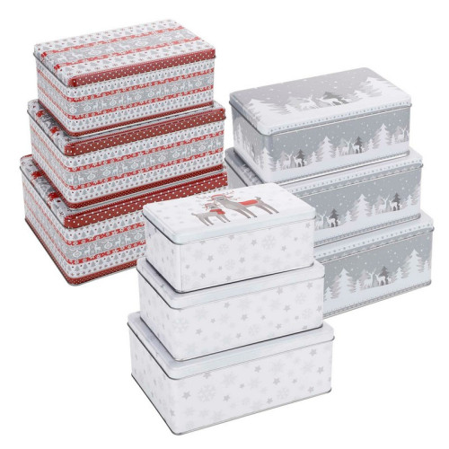 Kovová dóza na sušienky  - 3 ks