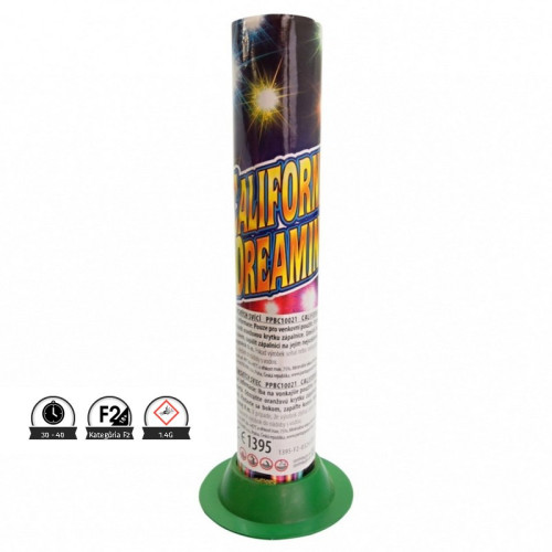 Pyrotechnika Rímska svieca 100ran California Dreaming 1ks