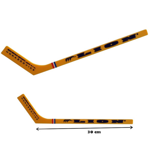 Plastová hokejka mini 30 cm žltá