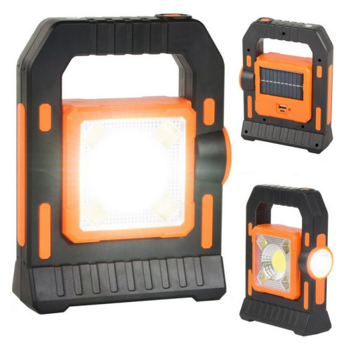 LED turistická baterka, solárna kempingová lampa 12290