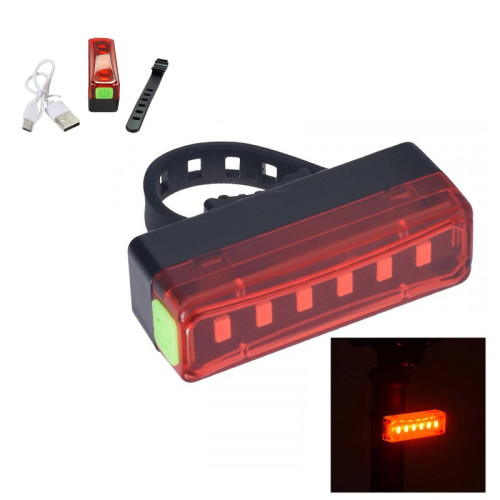 Cyklistické zadné svetlo bicyklové LED USB osvetlenie