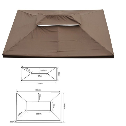 Strešná plachta 3x4 Minzo - hnedá