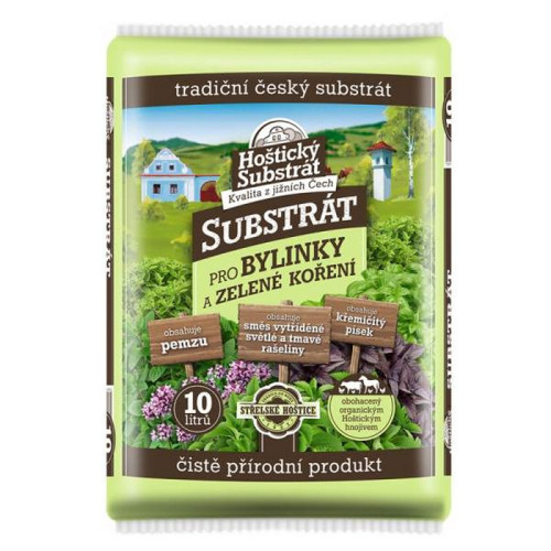 SUBSTRÁT BYLINKY, ZELENÉ KORENIE 10L HOŠTICKÝ