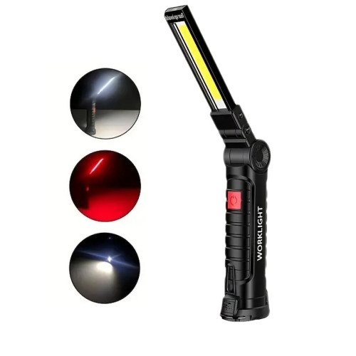 #8194 LED lampa s 360° sklopnou hlavou - nabijateľná