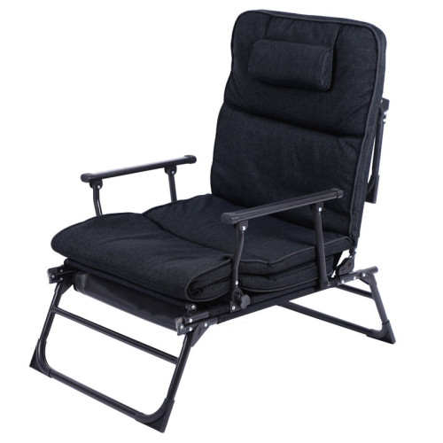 #8235 Relaxačné kreslo- ležadlo 2v1 - čierne
