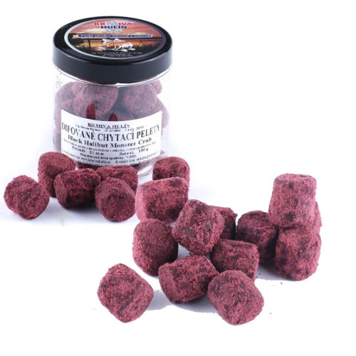 #8662 Dipované chytacie pelety - Black Halibut Monster crab 150 g