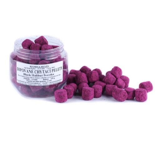 #8663 Dipované chytacie pelety - Black Halibut Slivka 15