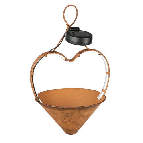 LED Kvetináč - Solárne závesné svetelné srdce