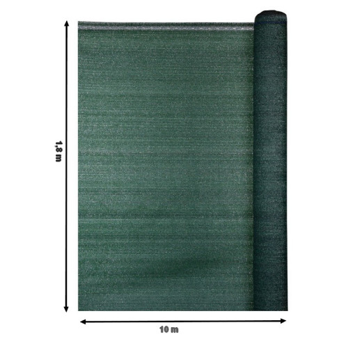 #8918 Tkanina tieniaca POPULAR.NET 1,8x10 m, HDPE, UV, 150 g -m2, 90% zelená