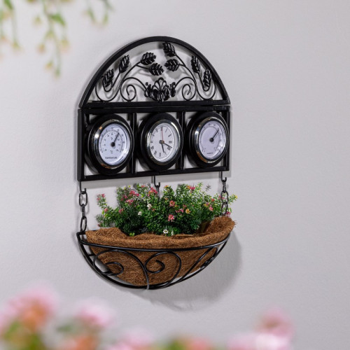 #8983 Meteostanica s miskou na kvety cca 26 x 8 x 32 cm