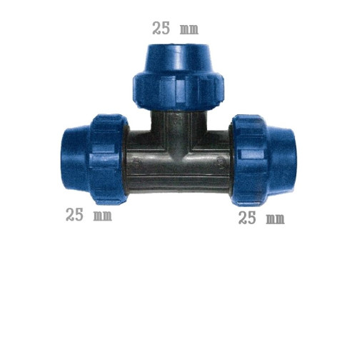 #9039 Spojka PE T-Kus egal 25x25x25 mm
