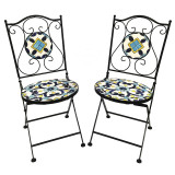 #9020 Záhradné stoličky - 2ks - BISTRO - mosaik 4425
