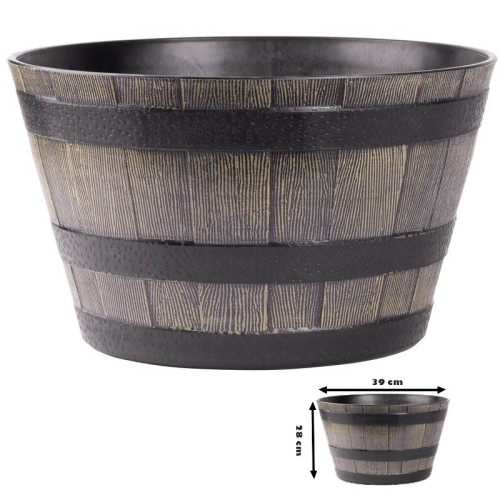 #9111 Kvetináč  Woodeff, 39x23 cm, natural, truhlík, efekt dreva