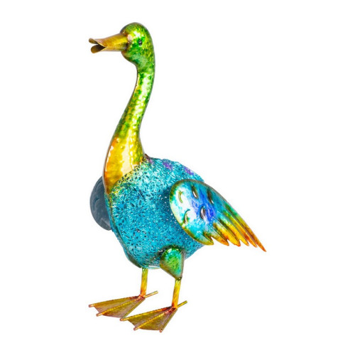 #9123 Dekorácia Kačka, plech, farebná, 27,5x15x47,5 cm