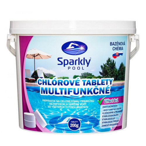 #9139 Chlórové tablety do bazéna 6v1 multifunkčné 200g 3 kg