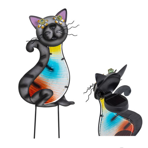 #9182 LED solárna záhradná mačka  31 cm 1