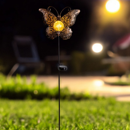 #9195 LED solárna záhradná dekorácia motýľ  102 cm