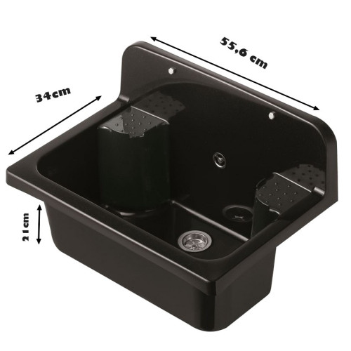 #9231 Záhradné umývadlo čuerne 55 cm - 2051CN