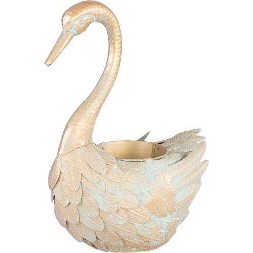 #9280 kvetináč hus zlatá