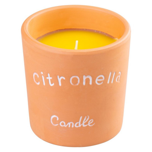 #9316 Sviečka Citronella, repelentná, terakota, 185 g, 100x100 mm