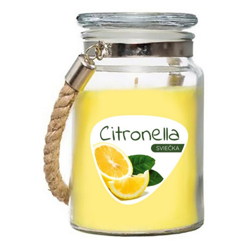 #9315 Sviečka Citronella, repelentná, v skle, 140 g, 85x105 mm