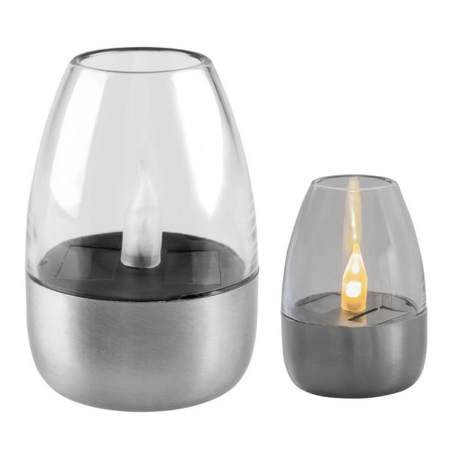 #9355 Lampa nerezová solárna, 6x8,5 cm, 1x LED