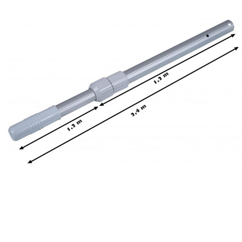 #9397 Bazénová teleskopická tyč 2 x 1,2 m strieborná