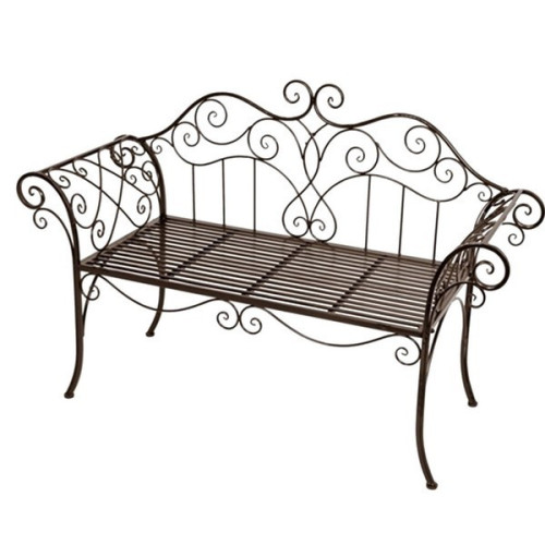 Železná lavica Antik - braun