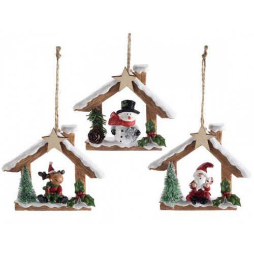 #9585 Vianočná dekorácia domček s figurkou