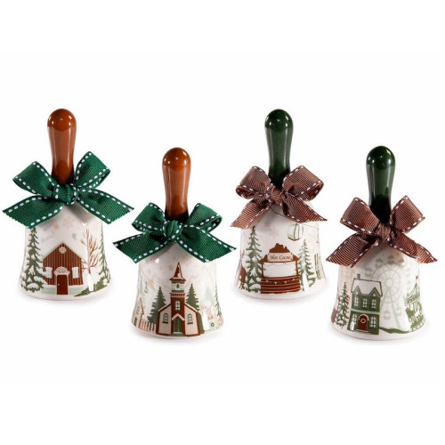 #9586 Vianočný zvonček Winter Villag  s mašľou