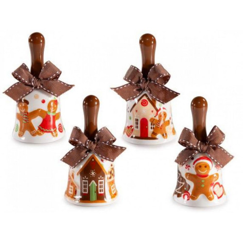 #9587 Vianočný zvonček Medovnék s mašľou