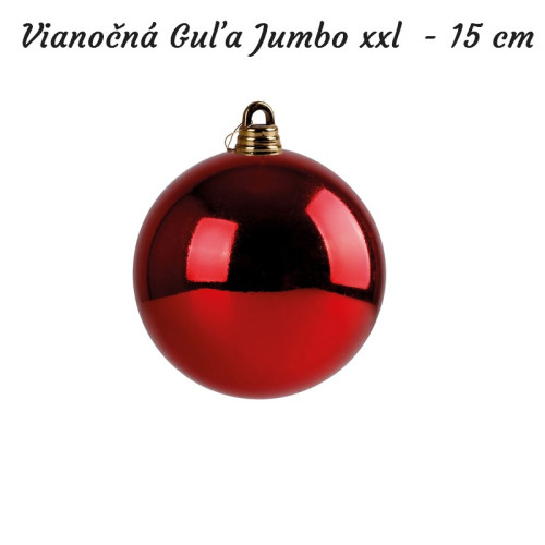 #9617 Vianočná Guľa Jumbo xxl o 15 cm - červená