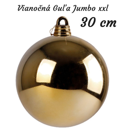 #9620 Vianočná Guľa Jumbo xxl o 30 cm Zlatá