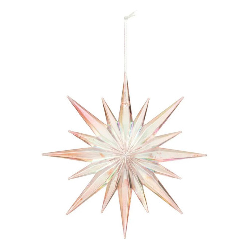 #9672 Vianočná dekorácia, plastová hviezda - 12cm