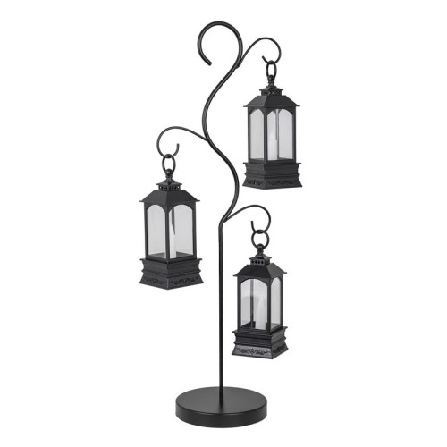 #9709 Lucerna celková výška cca 70 cm, čierna