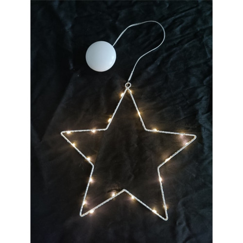 #9731 LED Hviezda 30x30 cm - 20 LED 6-18 Timer