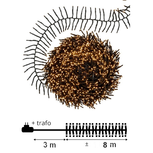 #9732 LED svetelný reťaz CLUSTER 400LED - 8 funkcii