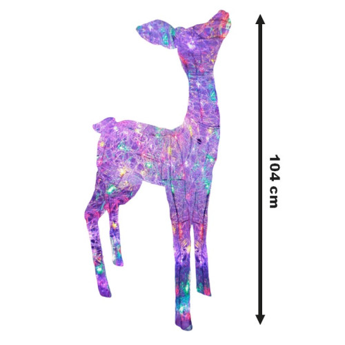 #9736 LED Akrylová srnka XL 104x62x28 cm  - multicolor